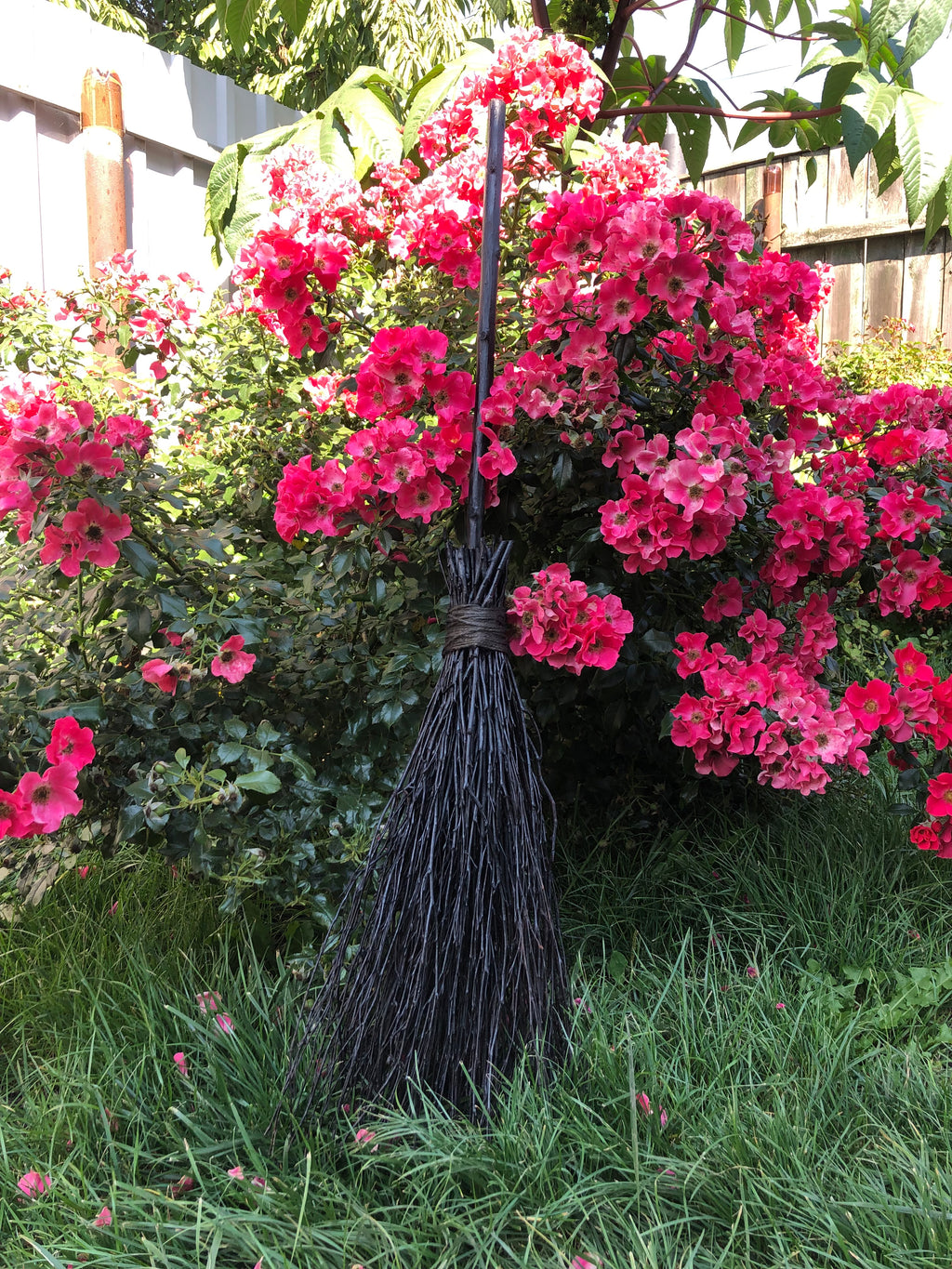 Black Witch Broom With Twine