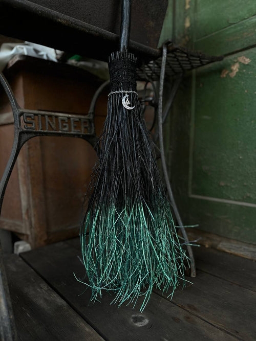 Real full size witch broom for Halloween rituals and decor. USA and worldwide