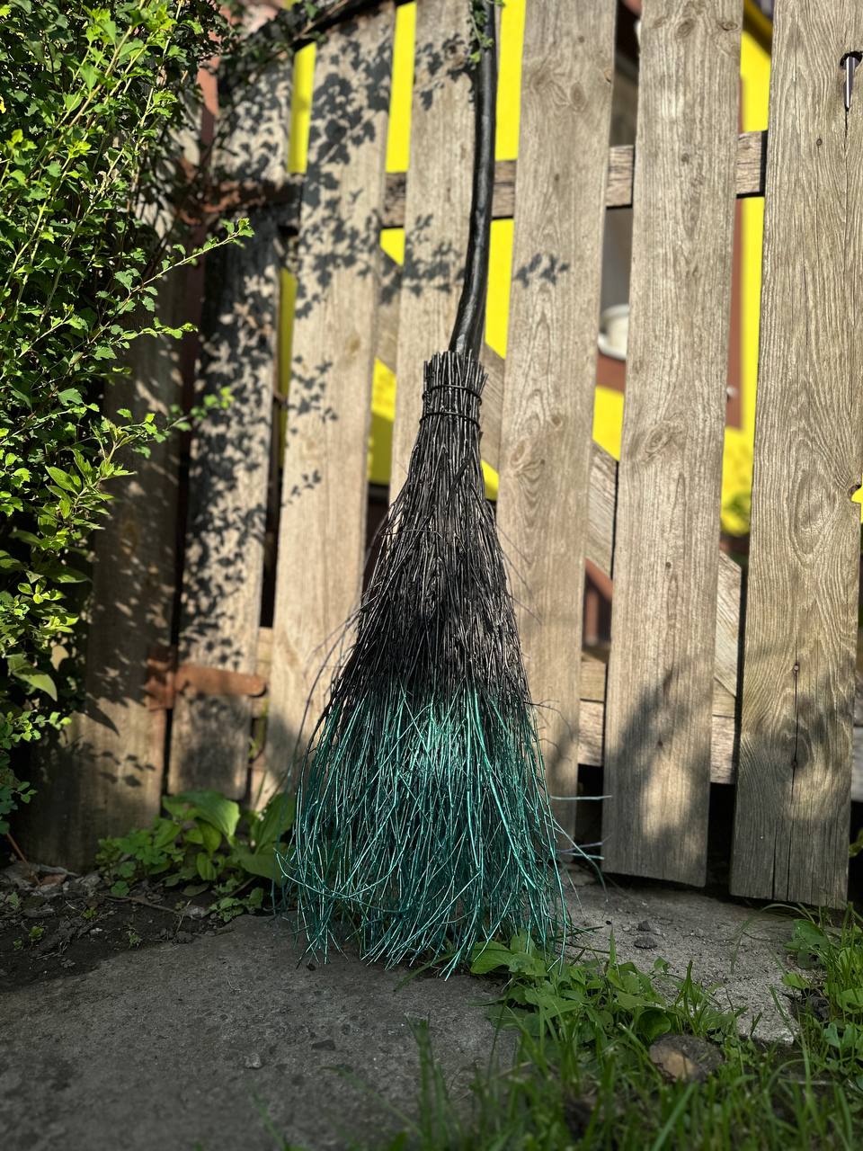 Real Black And Green Witch Broom