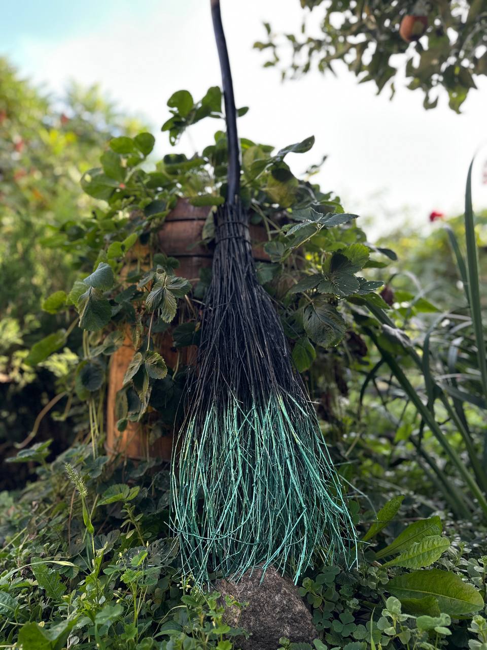 Real Black And Green Witch Broom