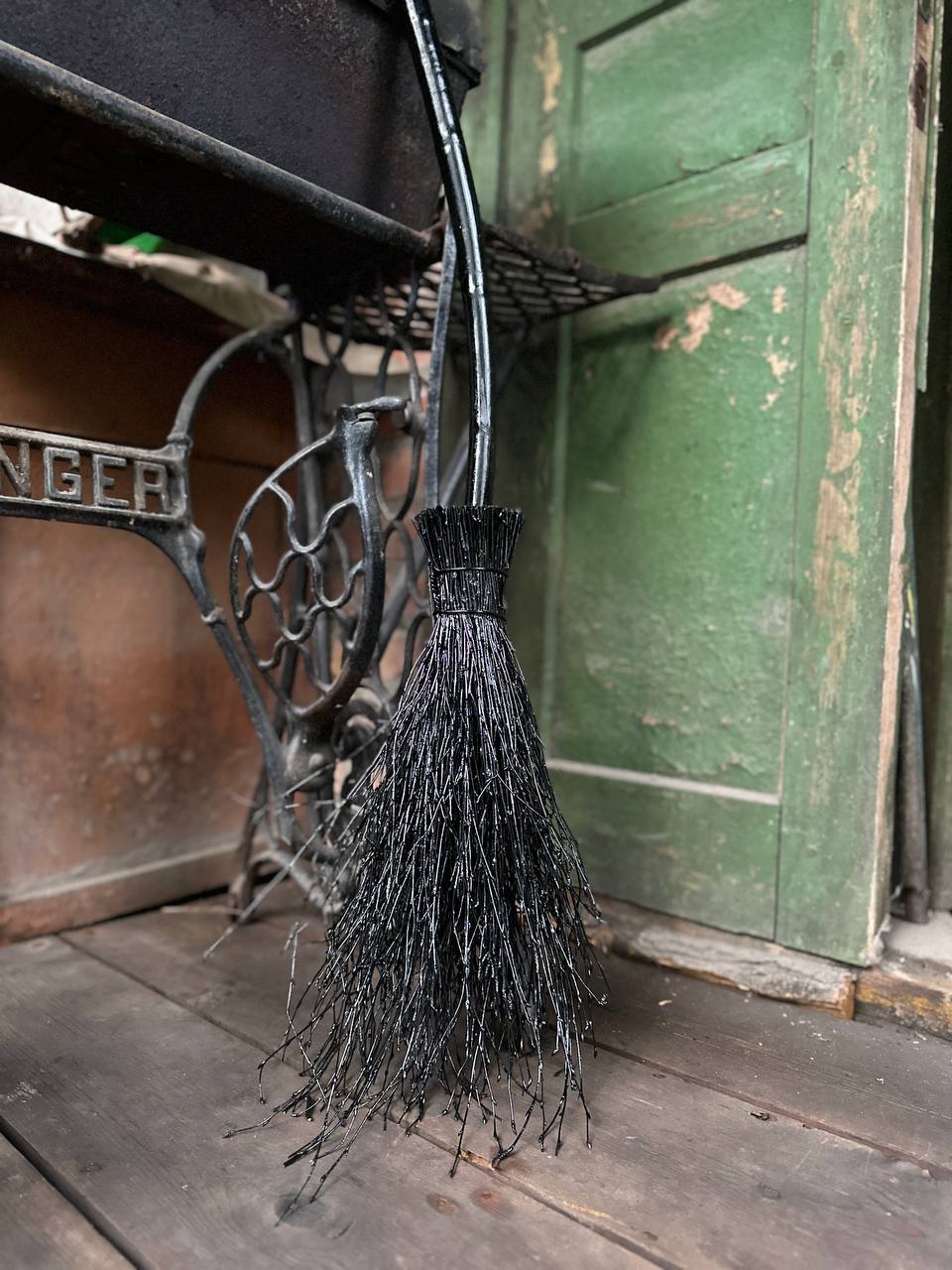 Black Witch Broomstick