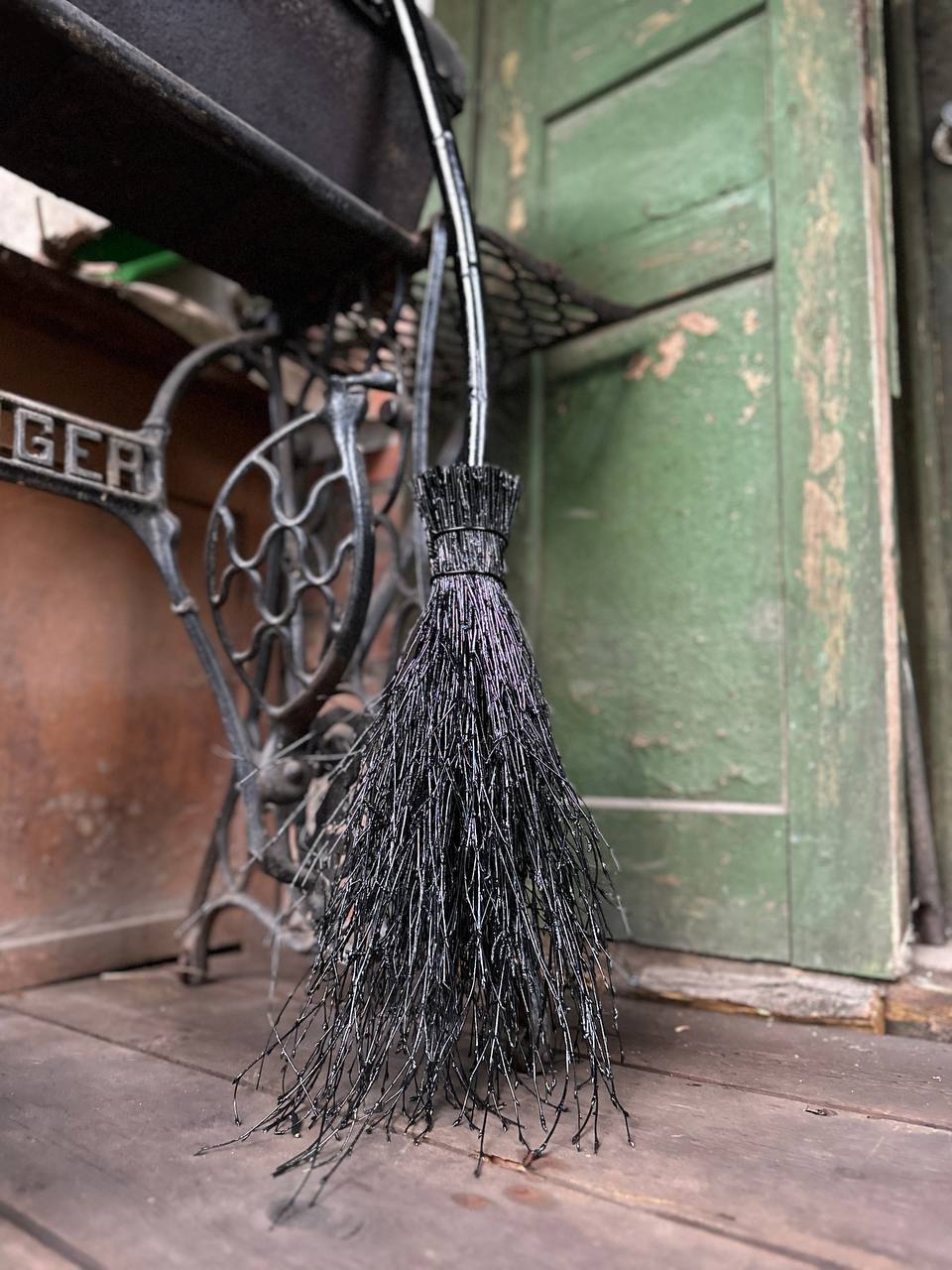 Black Witch Broomstick