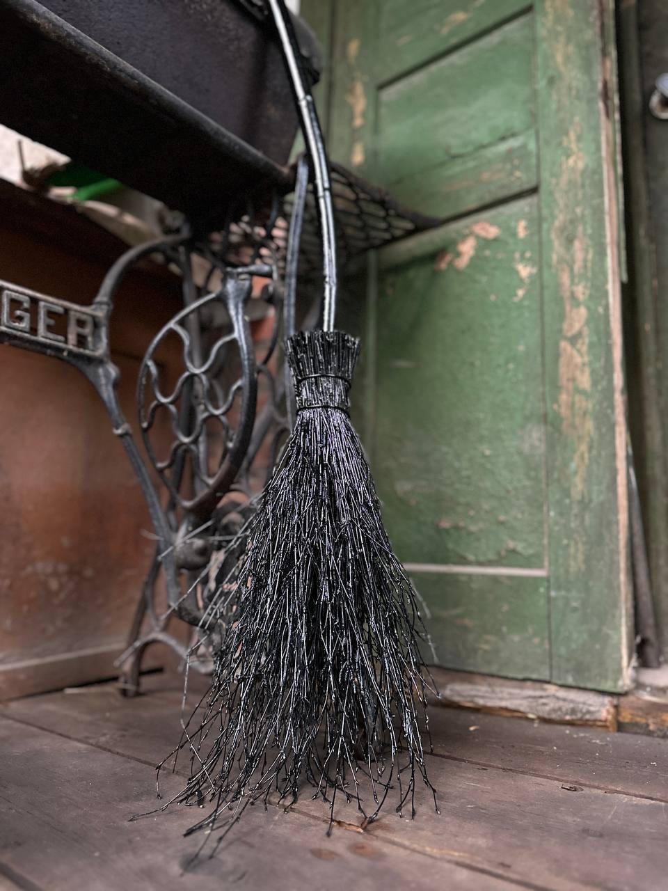 Black Witch Broomstick