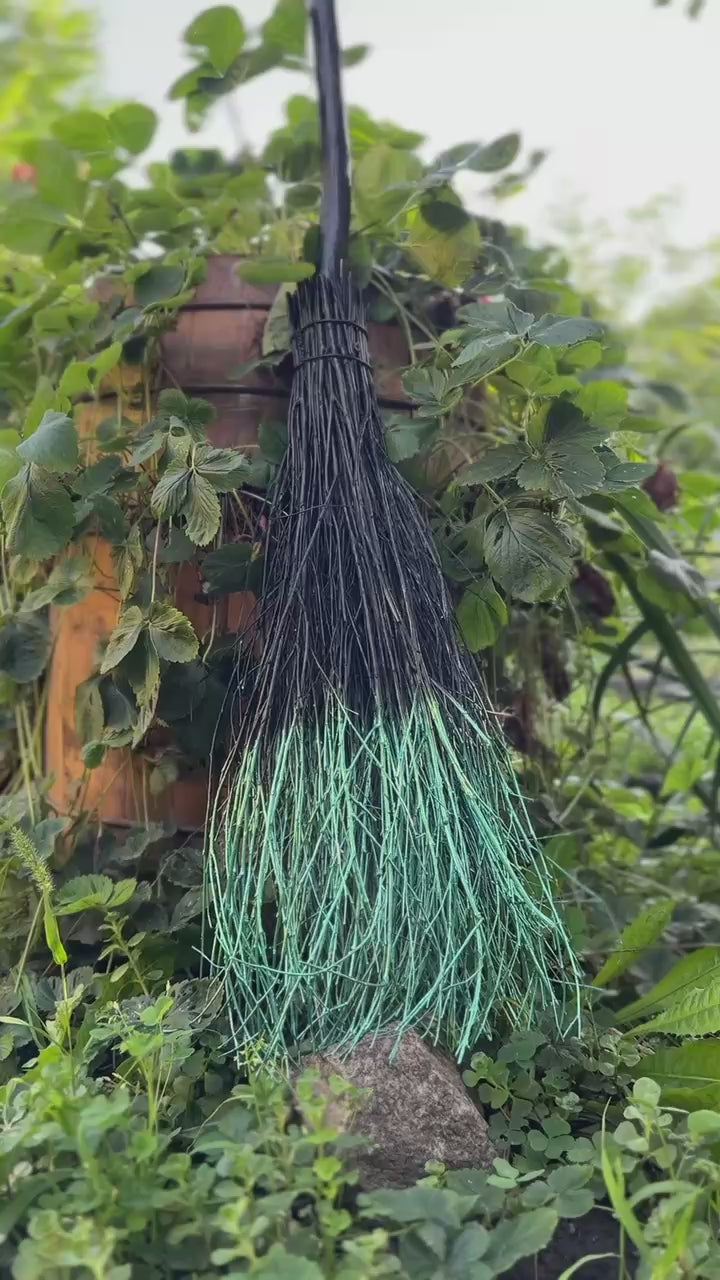 Real Black And Green Witch Broom